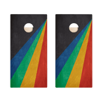 Angled Stripes Star Cornhole Boards