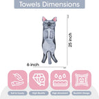 Animal Funny Themed Hanging Hand Towels for Bathroom & Kitchen – Soft Decorative Face Washcloths with 10 Cute Designs