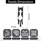 Animal Funny Themed Hanging Hand Towels for Bathroom & Kitchen – Soft Decorative Face Washcloths with 10 Cute Designs