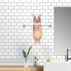 Animal Funny Themed Hanging Hand Towels for Bathroom & Kitchen – Soft Decorative Face Washcloths with 10 Cute Designs