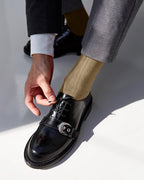 Vittorio Farina Men's Ribbed Shear Nylon Anklet Dress Socks