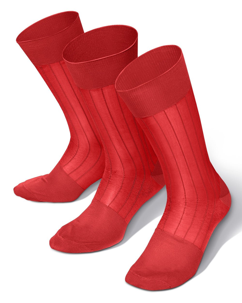 Vittorio Farina Men's Ribbed Shear Nylon Anklet Dress Socks