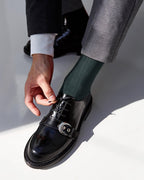 Vittorio Farina Men's Ribbed Shear Nylon Anklet Dress Socks