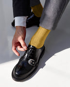 Vittorio Farina Men's Ribbed Shear Nylon Anklet Dress Socks
