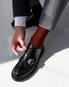 Vittorio Farina Men's Ribbed Shear Nylon Anklet Dress Socks