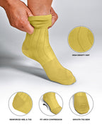 Vittorio Farina Men's Ribbed Shear Nylon Anklet Dress Socks