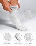 Vittorio Farina Men's Ribbed Shear Nylon Anklet Dress Socks