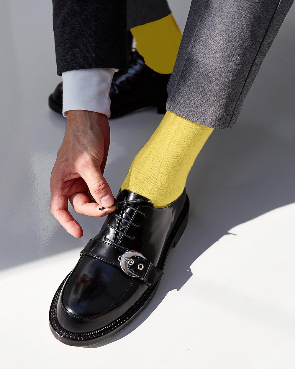 Vittorio Farina Men's Ribbed Shear Nylon Anklet Dress Socks