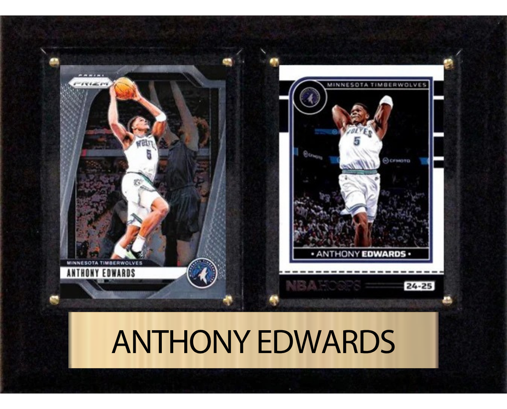 Anthony Edwards Minnesota TimberWolves 2025 2024 2023 Donruss Hoops Card Plaque 6x8