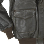 Men's Antique Lambskin Leather Jacket Z2567MM in Brown
