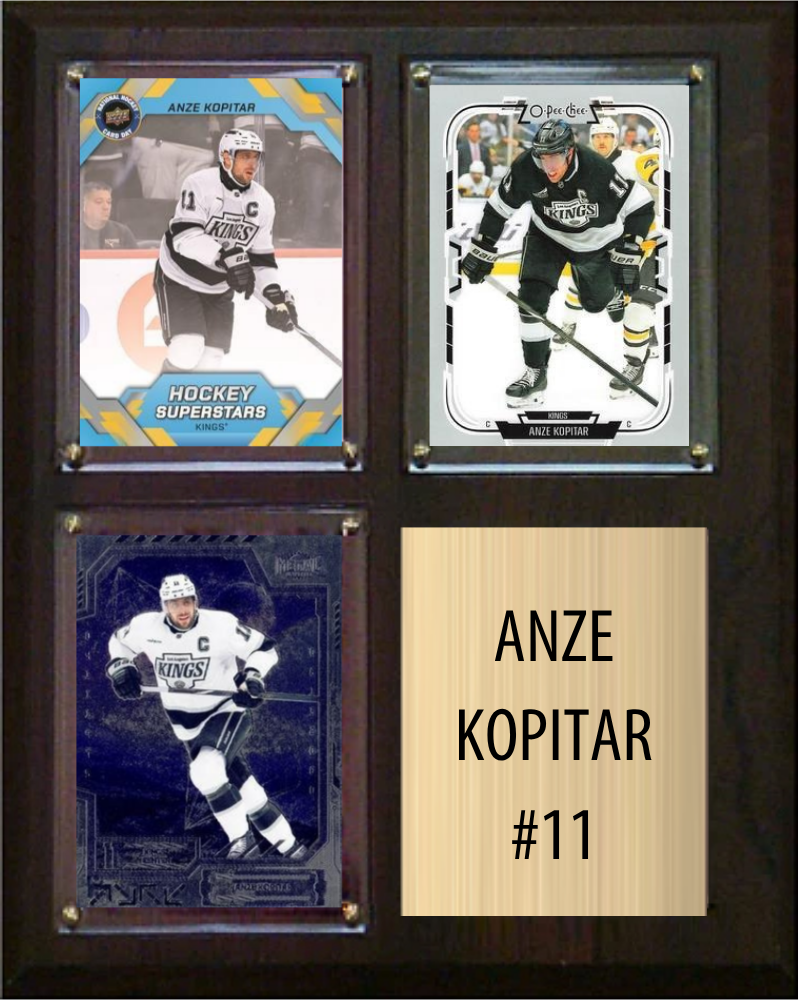 Anze Kopitar Los Angeles Kings Fan Gift Plaque 8x10 3 Cards Upper Deck 2024 2025 2026
