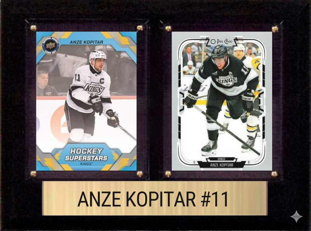 Anze Kopitar Los Angeles Kings Fan Gift Plaque 6x8 2 Cards Upper Deck 2024 2025 2026