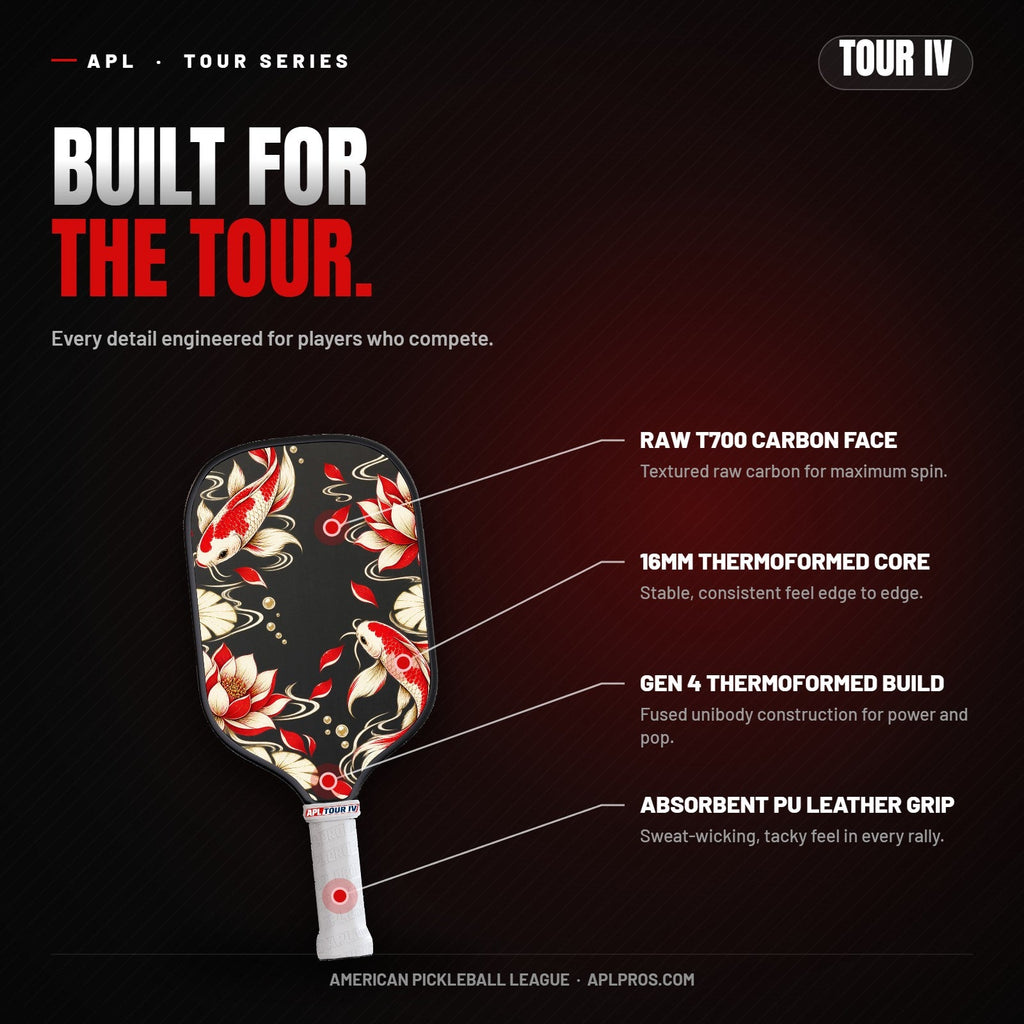 Frontier TOUR IV 16mm Pickleball Paddle | T700 Carbon Fiber | Gen 4 Thermoformed
