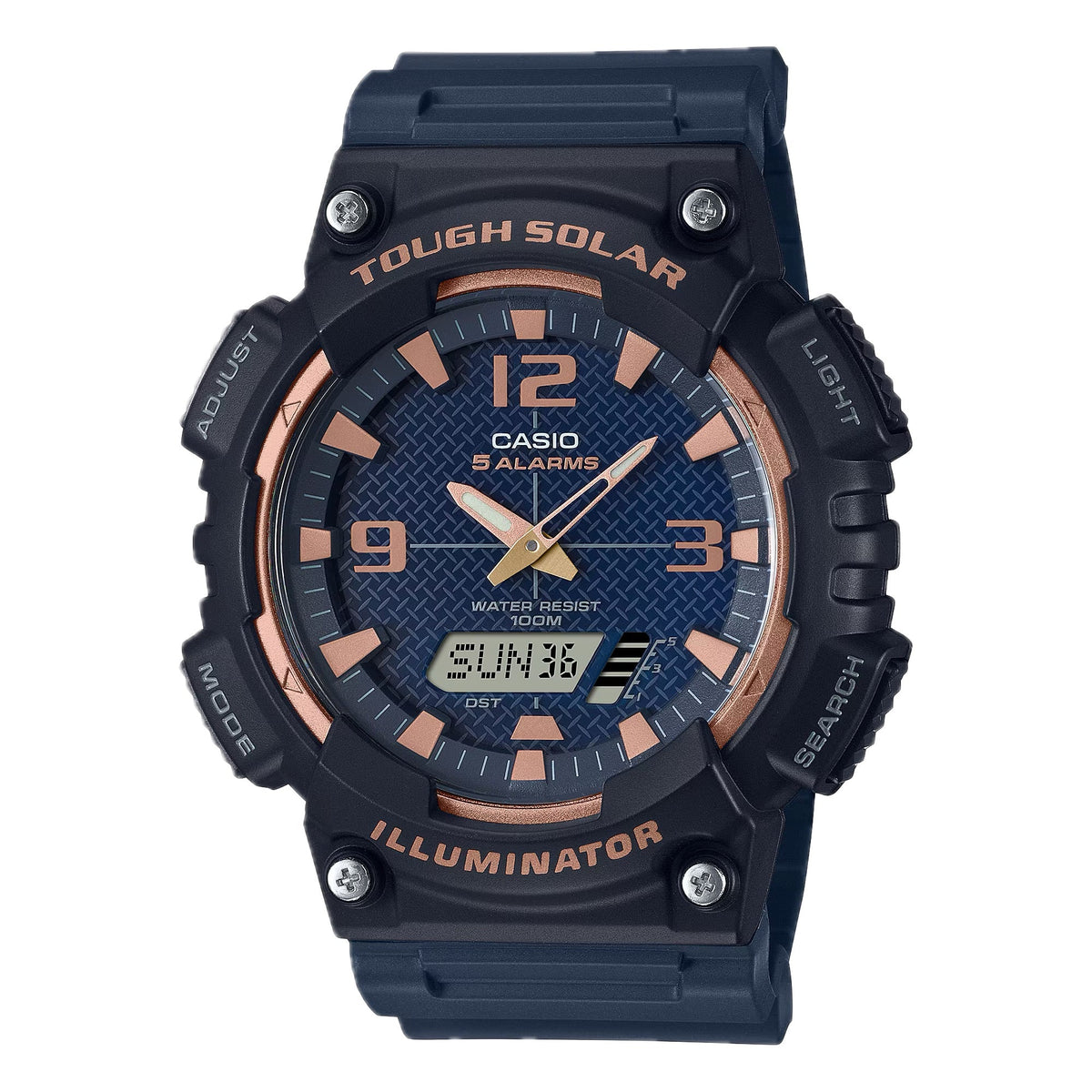 Casio Men's Sport Watch with Blue and Gold Dial - AQ-S810W-2A3VCF