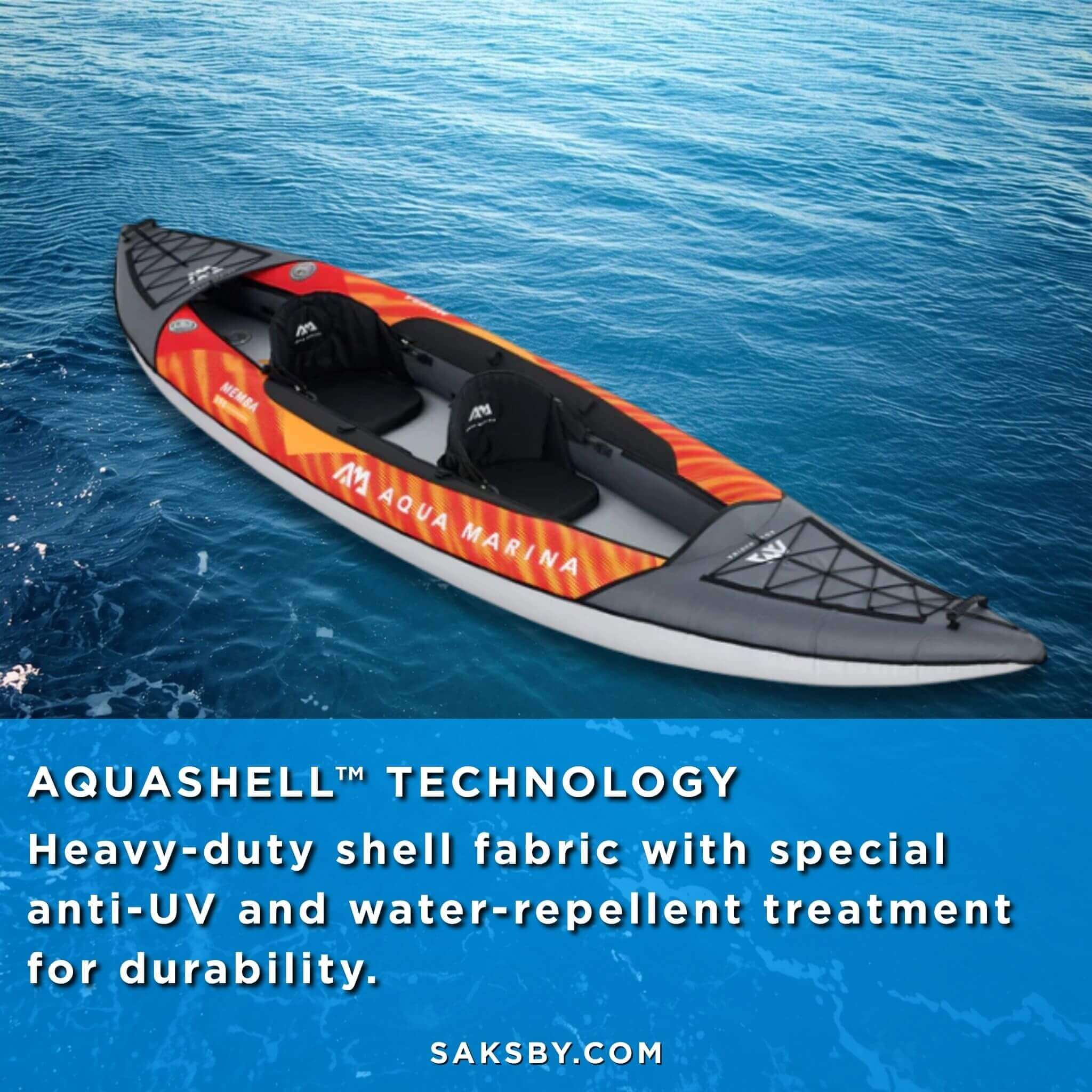 Aqua Marina Memba 390 Premium 12FT 2-Person Touring Kayak With DWF Deck And Paddles [ME-390] (SAK17282)
