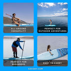 Aqua Marina Vapor 10FT All-Around SUP W/ Sand Ripple Grooved EVA Footpad [BT-23VAP] (SAK60532)