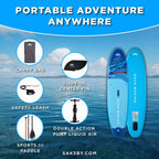 Aqua Marina Vapor 10FT All-Around SUP W/ Sand Ripple Grooved EVA Footpad [BT-23VAP] (SAK60532)