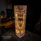Aqua Onyx Floor Lamp - Medium - 49"H x 12"W - Square - #2