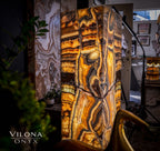Aqua Onyx Floor Lamp - Medium - 49"H x 12"W - Square - #2