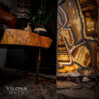 Aqua Onyx Floor Lamp - Medium - 49"H x 12"W - Square - #2