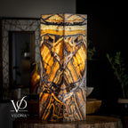 Aqua Onyx Floor Lamp - Small - 37.5"H x 12"W - Square - #3
