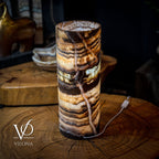 Aqua Onyx Lamp (Exotic Cylinder Table Lamp #25)