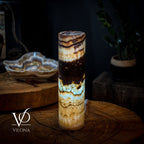 Aqua Onyx Lamp (Exotic Cylinder Table Lamp #26)