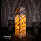 Aqua Onyx Lamp (Small Square Table Lamp #56)