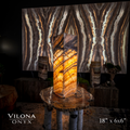 Aqua Onyx Lamp (Small Square Table Lamp #56)