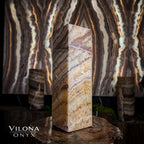 Aqua Onyx Lamp (Small Square Table Lamp #56)