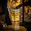 Aqua Onyx Square Table Lamp (Small #61)