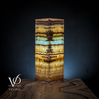 Aqua Onyx Square Table Lamp (Small #63)