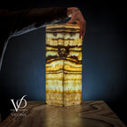 Aqua Onyx Square Table Lamp (Small #64)