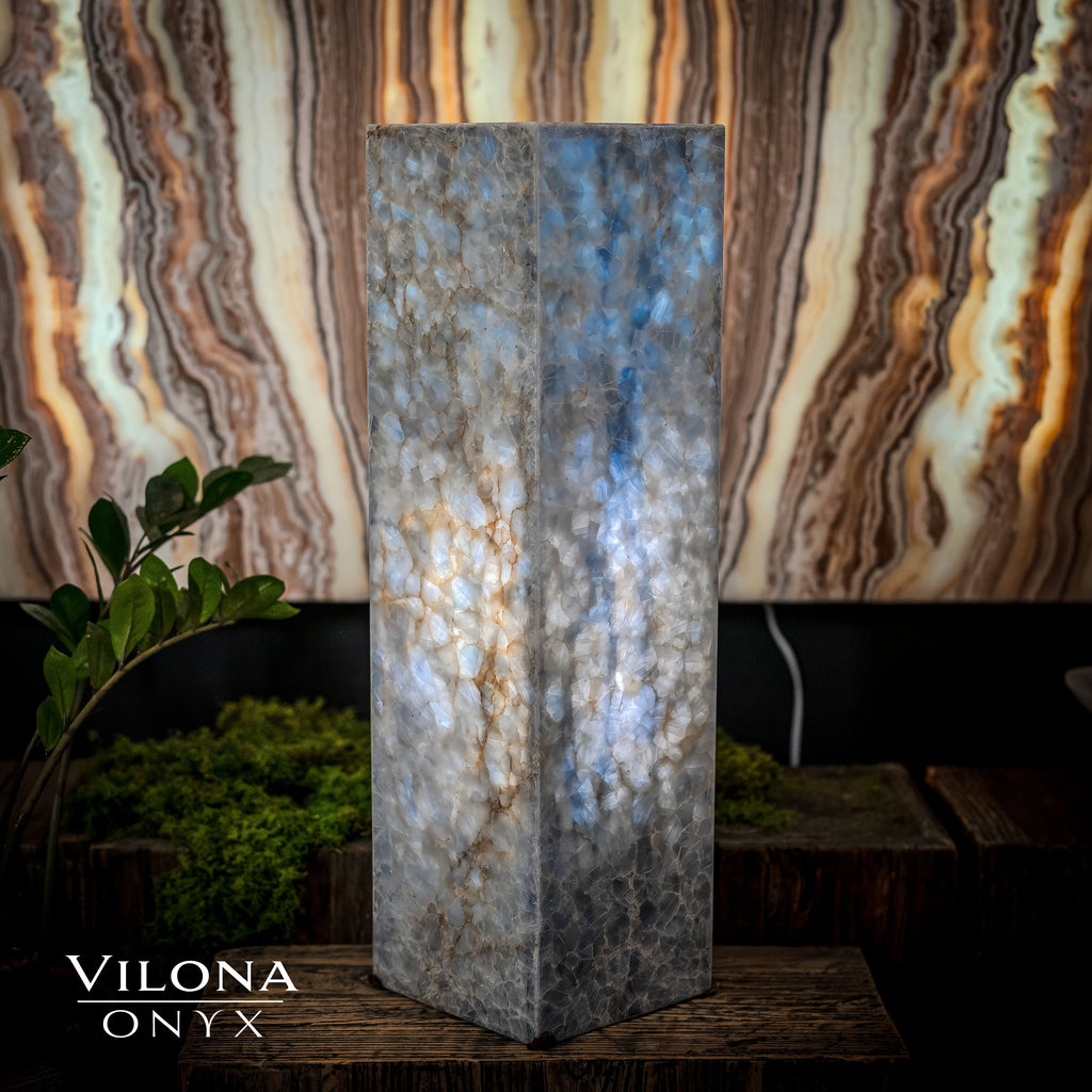 Arctic Onyx Floor Lamp - Small - 27.5"H x 8"W - Square - #1