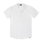 Men’s Short Sleeve Tailored Fit Button-Down Shirt – Arctic White