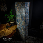 Argentina Blue Onyx Floor Lamp - Medium - 55"H - 16"W x 8"W - Rectangle - #1