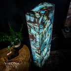 Argentina Blue Onyx Floor Lamp - Medium - 55"H - 16"W x 8"W - Rectangle - #1