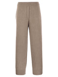 Brunello Cucinelli Women English Rib Cashmere And Viscose Knit Trousers