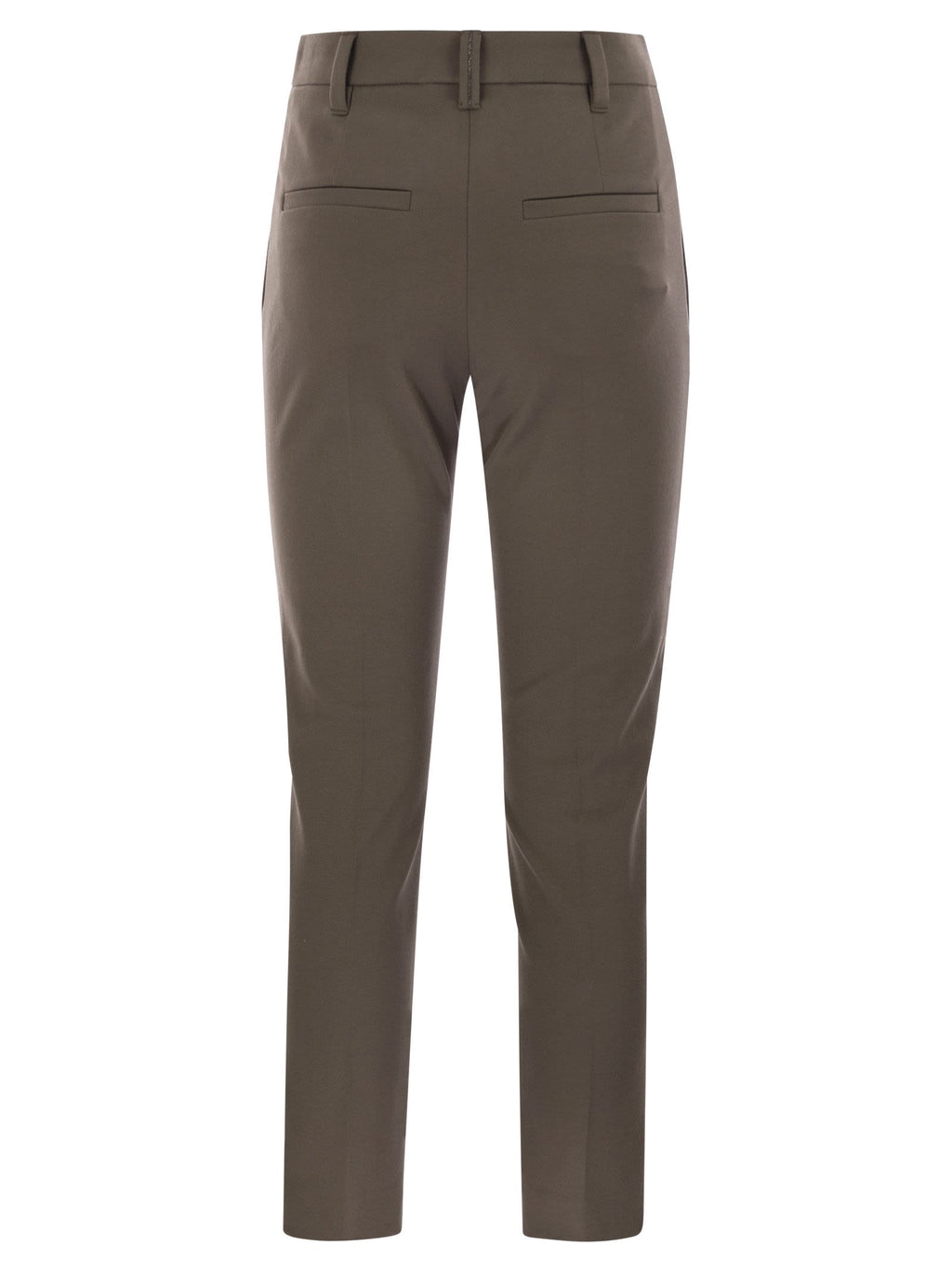 Brunello Cucinelli Women Cigarette Trousers In Stretch Cotton