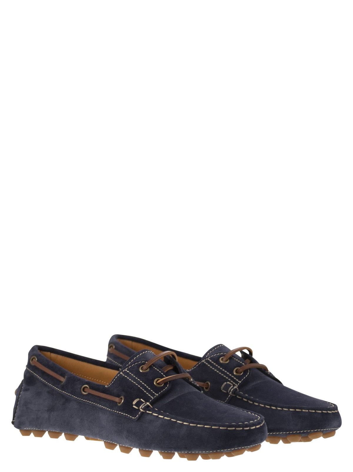 Tod's Men Rubber Bubble Suede Boat