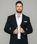 Vittorio Farina Men's Woven Paisley Ascot & Pocket Square