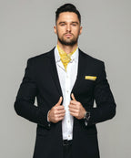 Vittorio Farina Men's Woven Paisley Ascot & Pocket Square