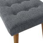 Delilah Modern Dark Gray Fabric Bench