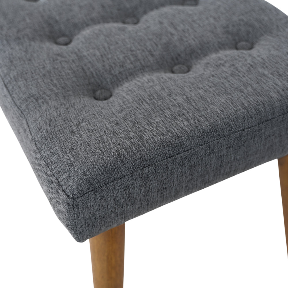 Delilah Modern Dark Gray Fabric Bench