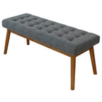 Delilah Modern Dark Gray Fabric Bench