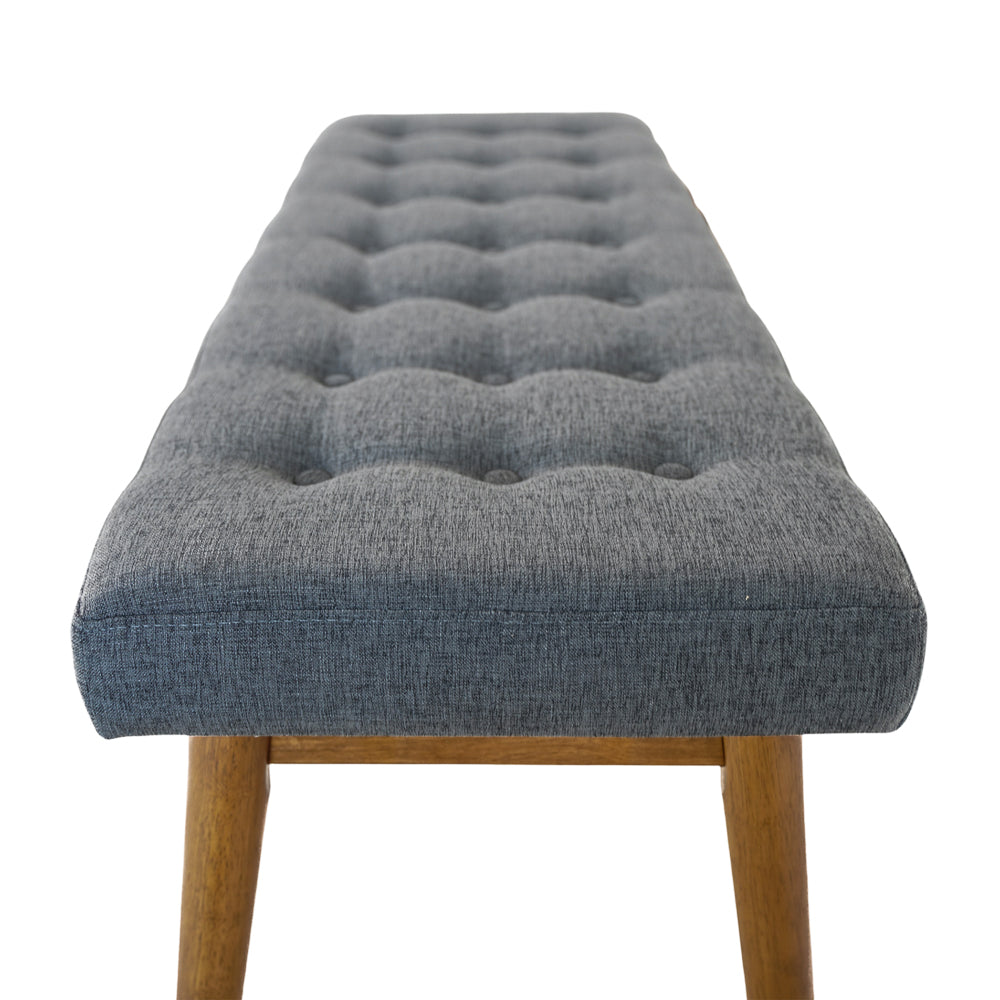 Delilah Modern Dark Gray Fabric Bench