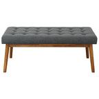Delilah Modern Dark Gray Fabric Bench