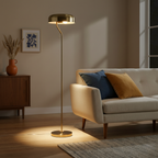 Spectra Floor Lamp - Gold outer and White inner