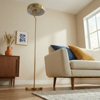 Spectra Floor Lamp - Gold outer and White inner