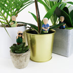 4-pk Mini Attenborough Explorers Planter Figurine Markers - Plant Pot Decorations